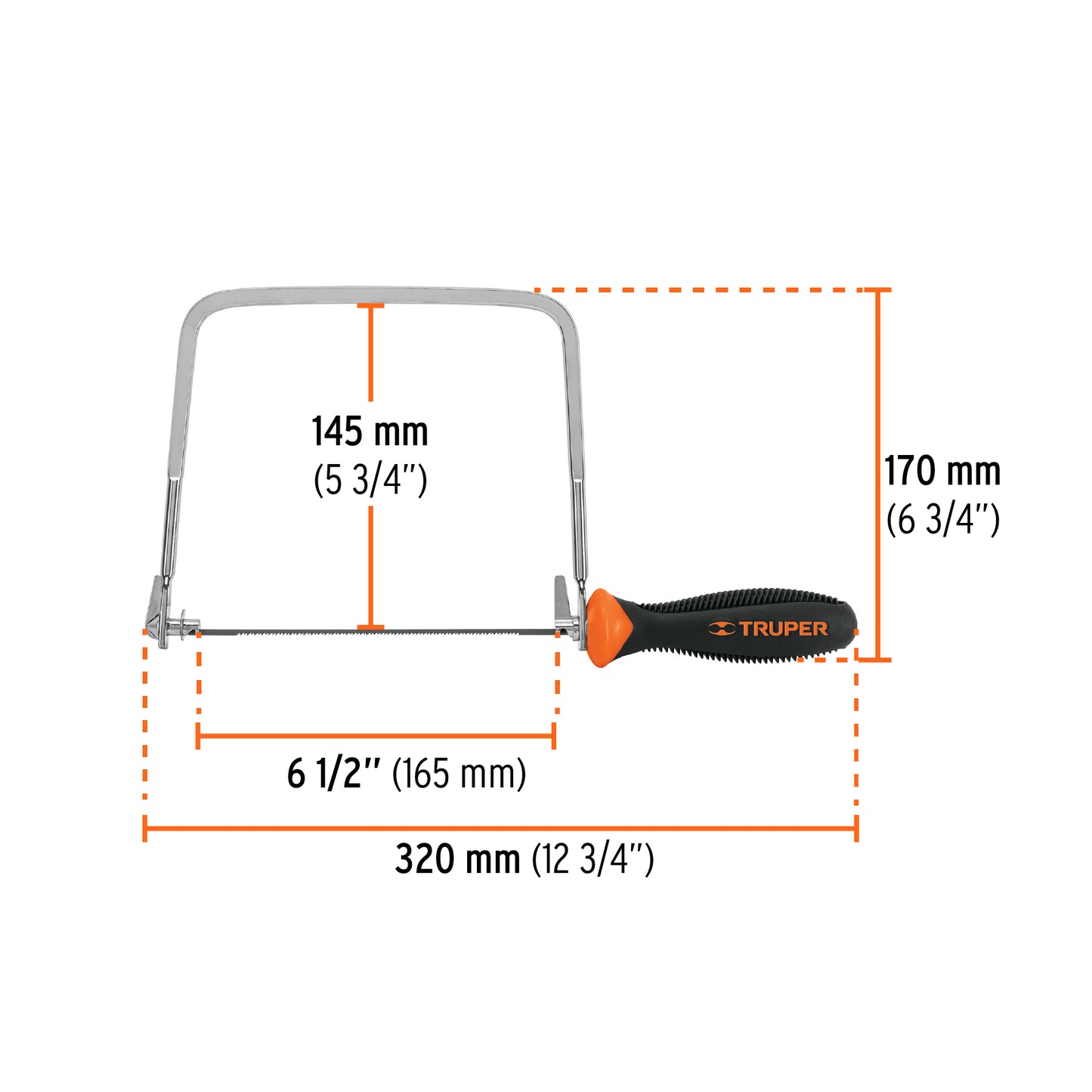 Arco calador con 5 seguetas de 6-1/2', Truper