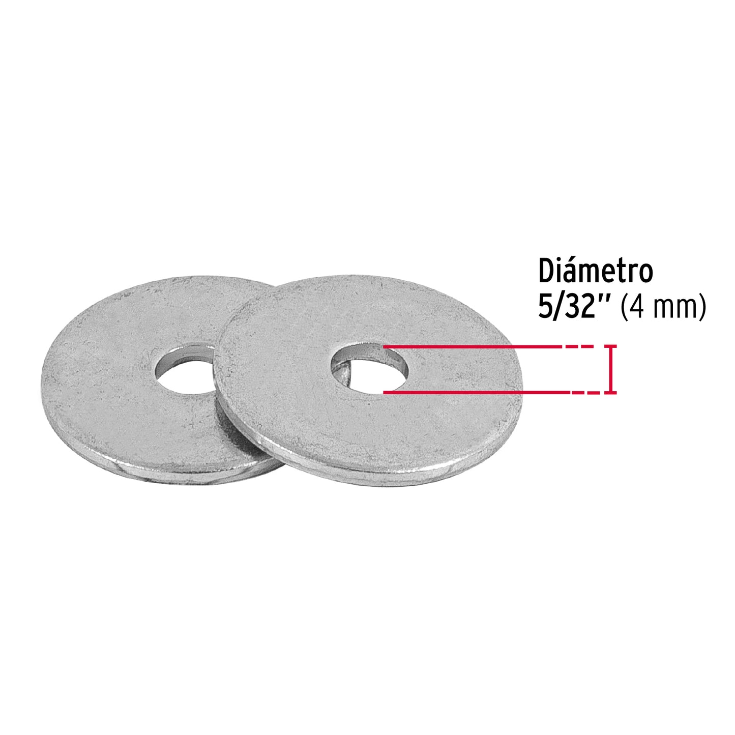 Bolsa con 1 kg de arandelas planas de 5/32', Fiero
