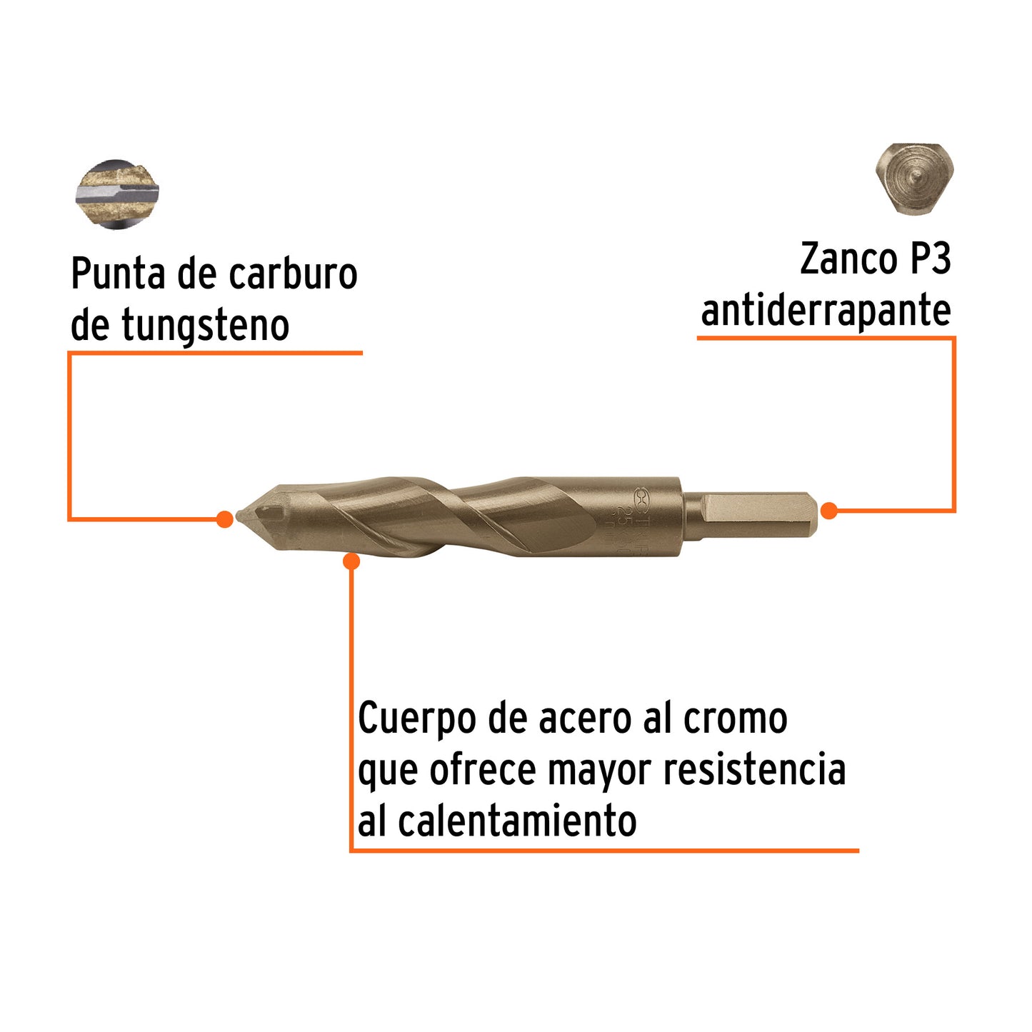 Broca para concreto 25 x 150 mm, Truper