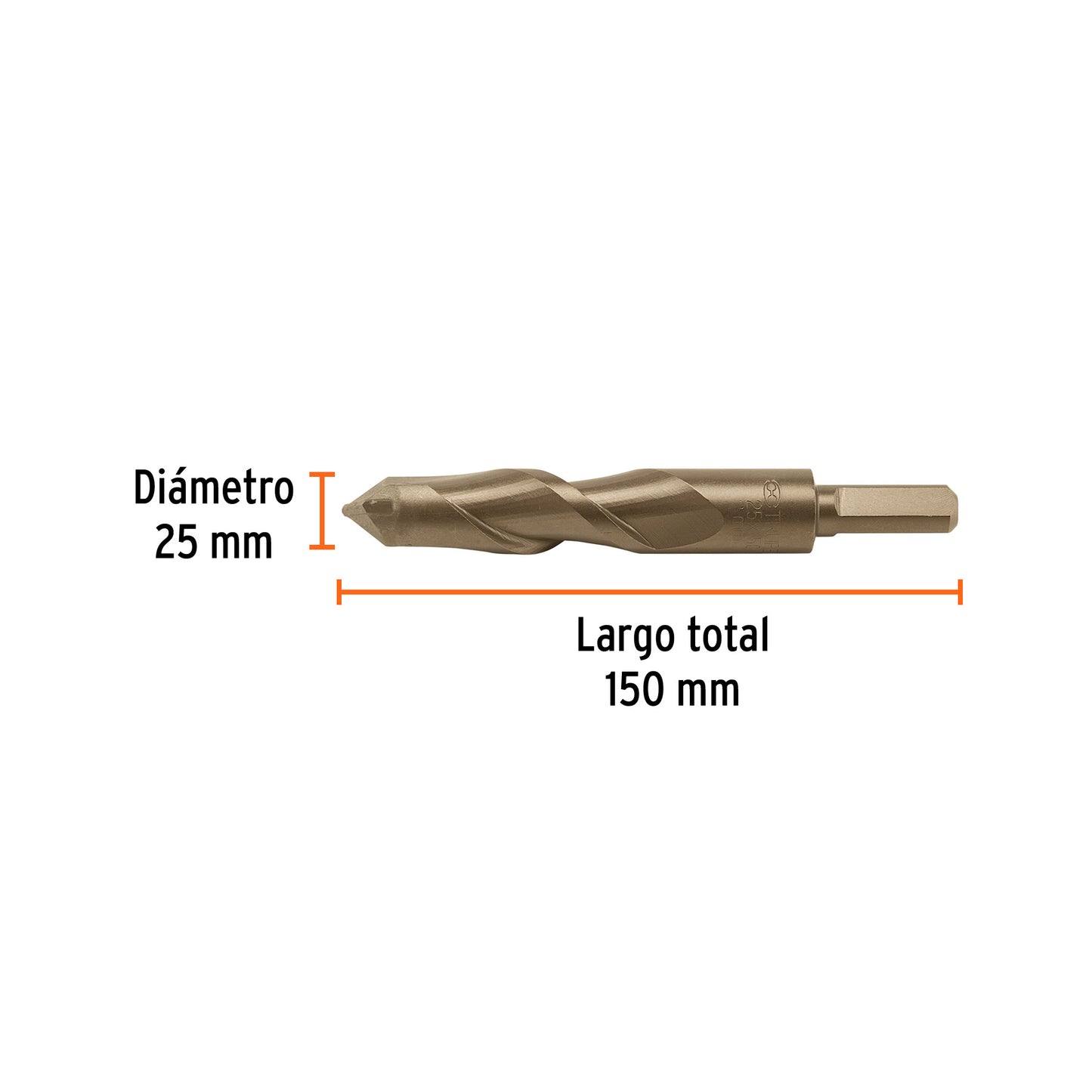 Broca para concreto 25 x 150 mm, Truper