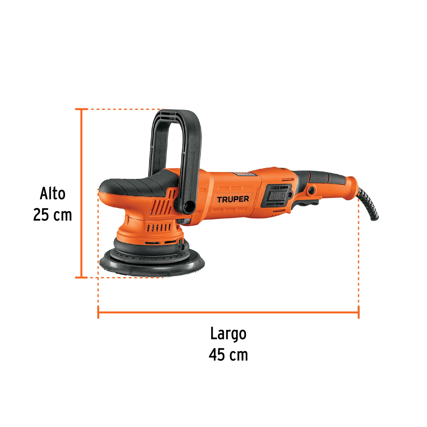 Pulidora doble acción 6', 900 W, profesional, Truper