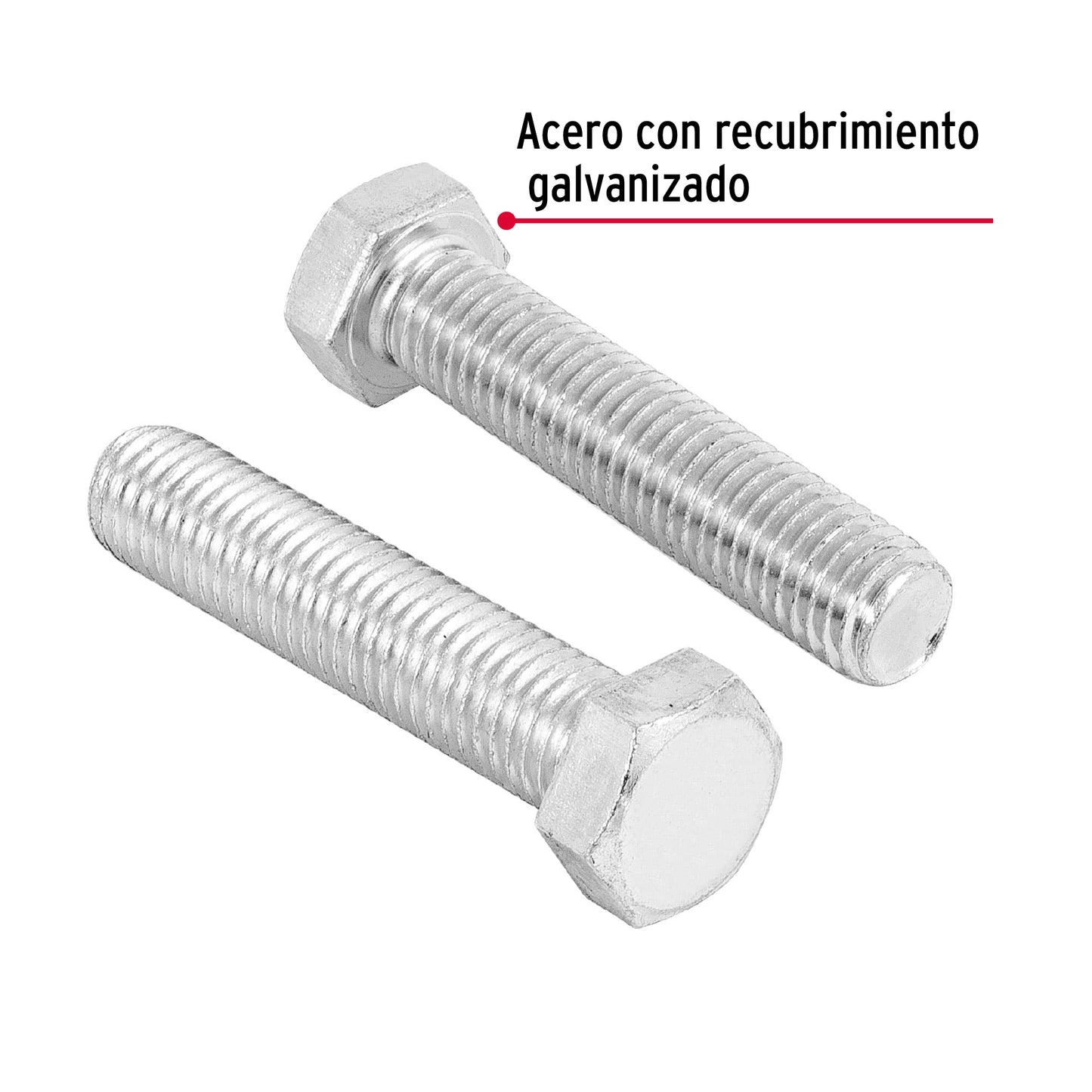 Bolsa con 6 tornillos 5/8' x 3' tipo máquina, Fiero
