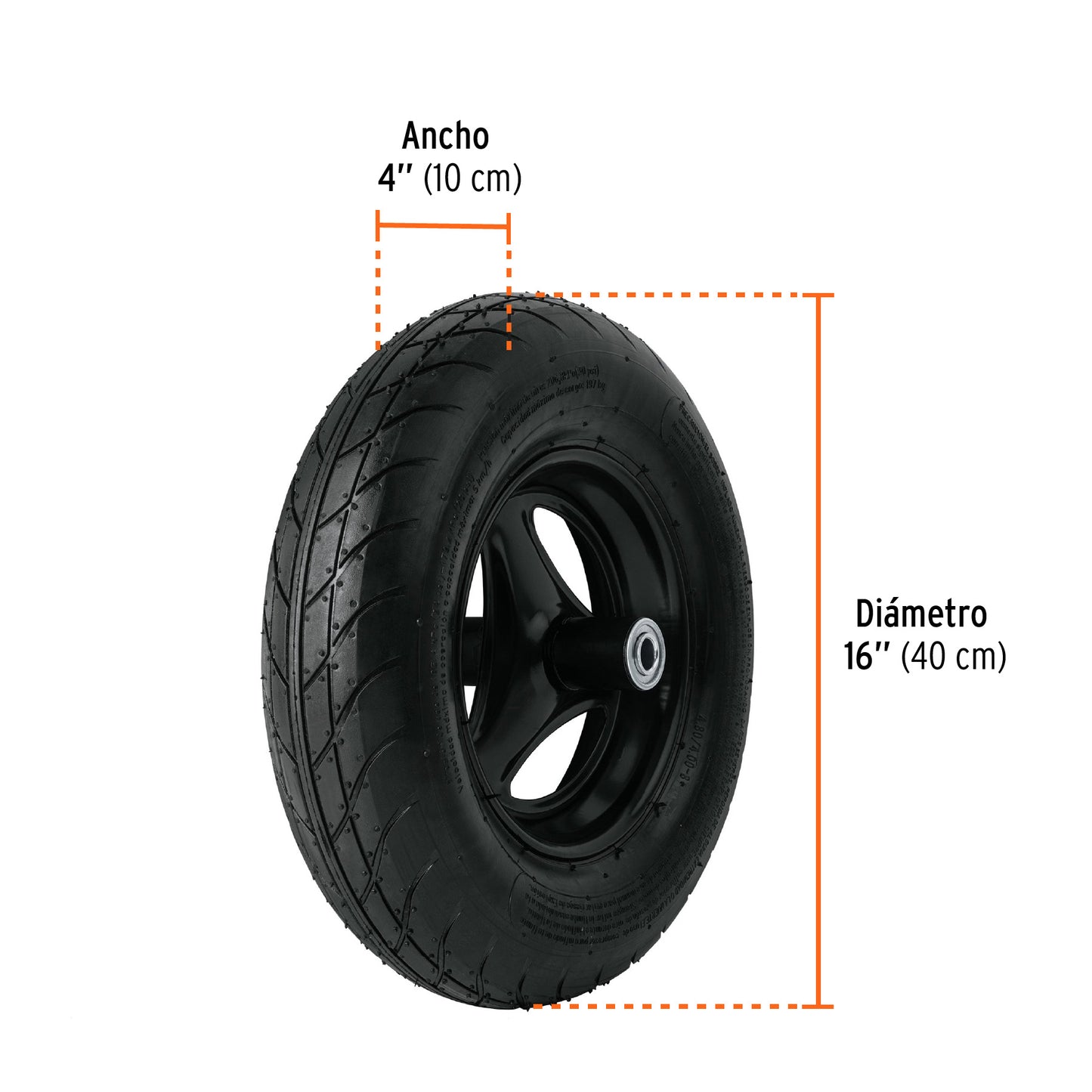 Carretilla 7 ft 3 Expert plástica, 2 llantas,bastidor metálico