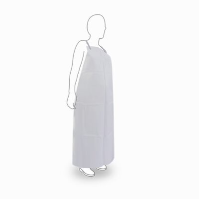 Mandil blanco de pvc 43mm